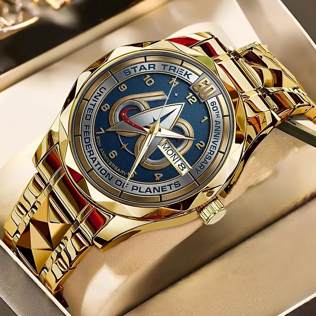 Star Trek United Federation 60th Anniversary Quartz Watch Star Trek Merch Fathers Day Presents