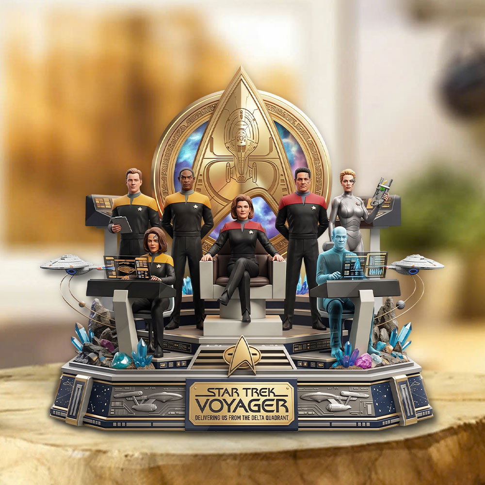 Star Trek Voyager Acrylic Plaque Legends and Starships 60th Anniversary Star Trek Merch