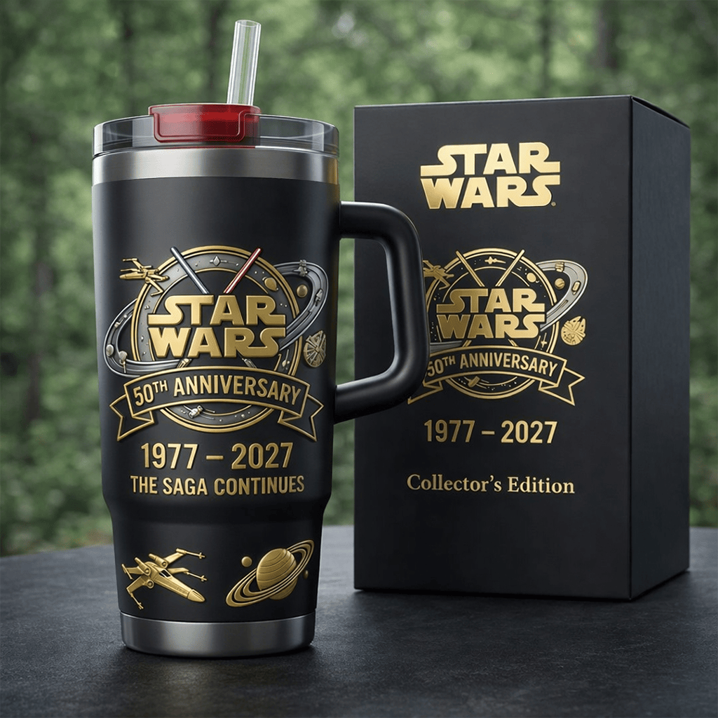 Star Wars 50Th Anniversary Commemorative Stanley Tumbler 2026 Star Wars Merch Fans Gifts