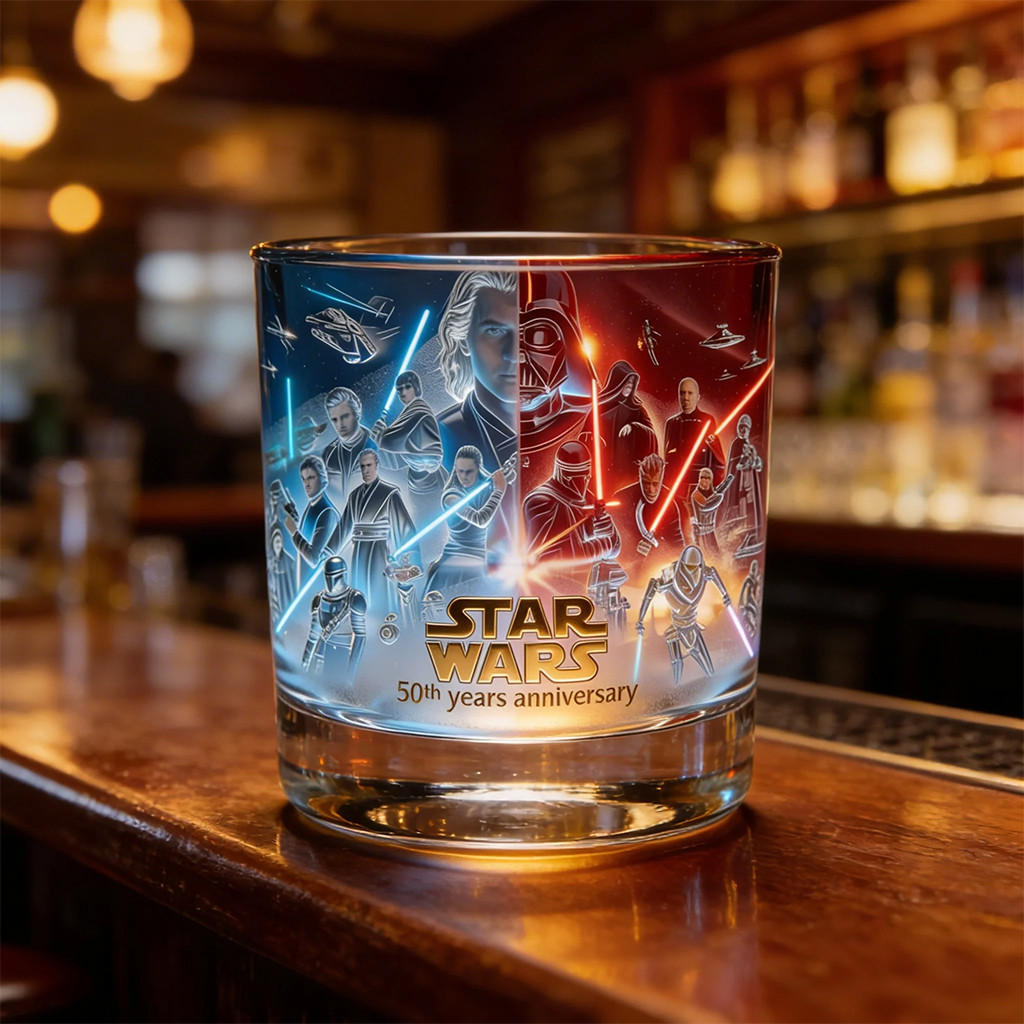Star Wars 50th Anniversary Whiskey Glass 2026 Star Wars Merch Best Gifts For Husband