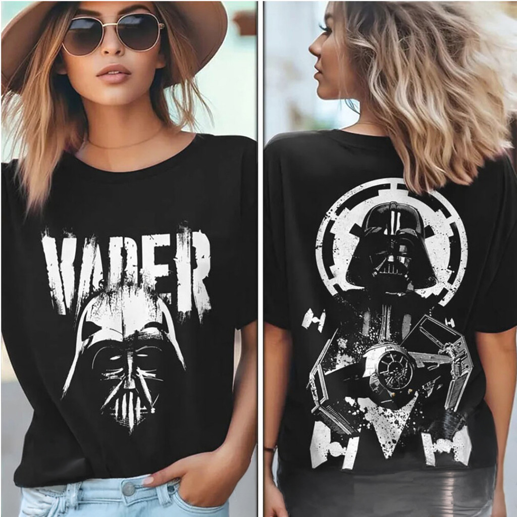 Star Wars Merch Darth Vader Tie Fighter Pilot Vintage Distressed Shirt Fan Gift For Her