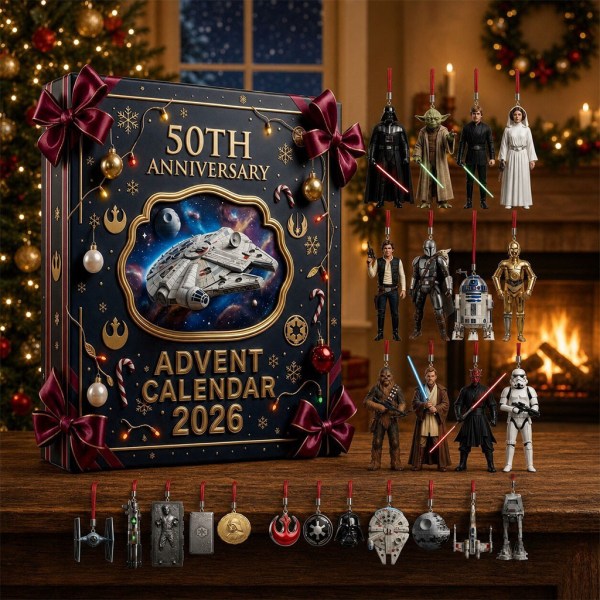 Star Wars Movie 50Th Anniversary Holiday Advent Calendar Xmas Tree Ornaments Star Wars Merch - Image 2