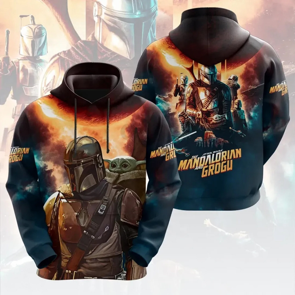 Star Wars The Mandalorian And Grogu Hoodie 2026 Star Wars Merch Gift For Sci Fi Fans