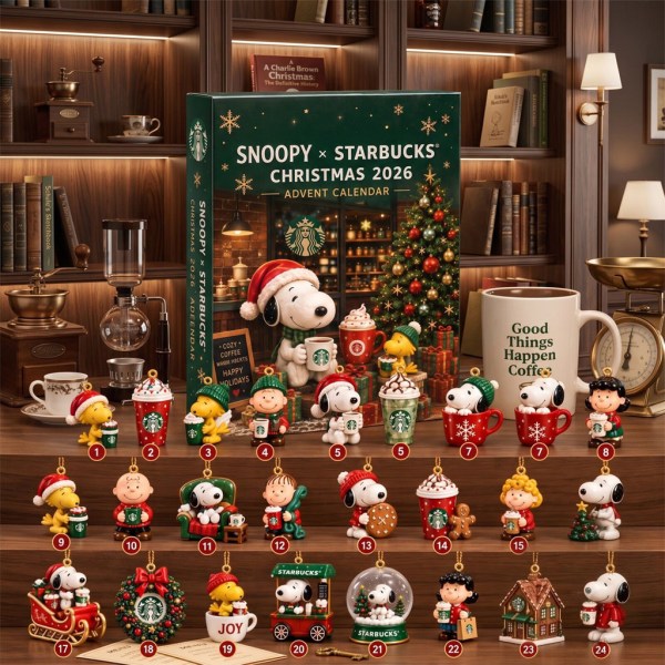 Starbucks Peanuts Merch Snoopy Christmas 2026 Advent Calendar Xmas Tree Ornaments Snoopy Merch - Image 2
