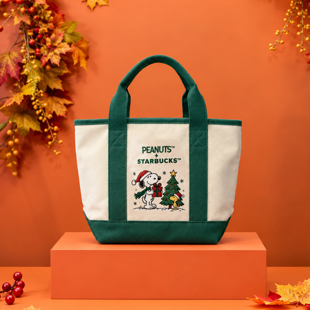 Starbucks X Peanuts Merch 2026 Snoopy Tote Bag Starbucks Snoopy Collection 2026 Christmas Gifts