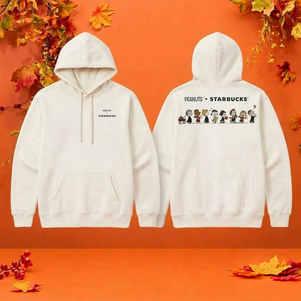 Starbucks X Peanuts Merch Peanuts Characters Hoodie Starbucks Peanuts Fall Apparel Collection