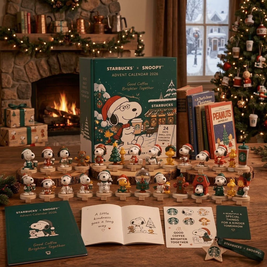 Starbucks X Snoopy Merch 2026 Starbucks Snoopy Advent Calendar Christmas Ornaments Xmas Gifts