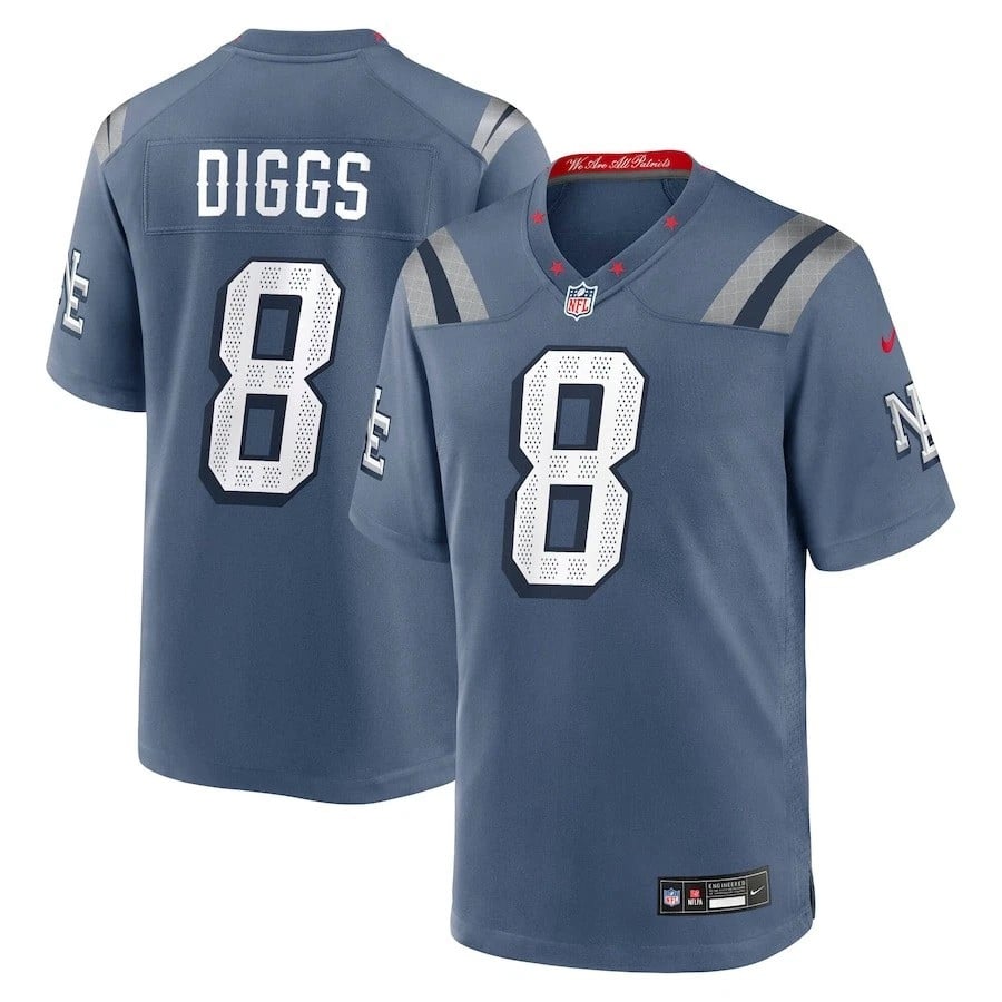 Stefon Diggs New England Patriots 2025 Rivalries Game Player - Gray
