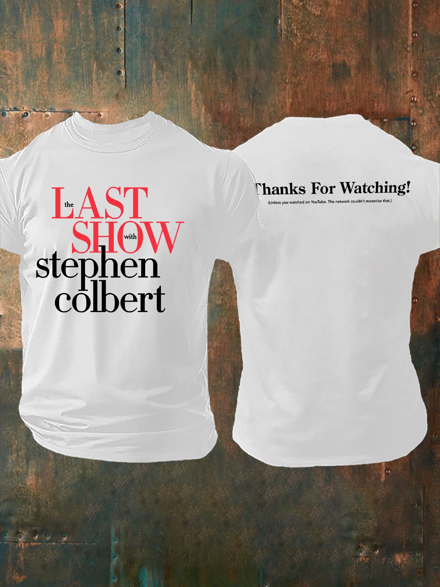 Stephen Colbert The Last Show 2026 Merch Thank For Watching The Last Show T-Shirt Brother Gifts - Image 2