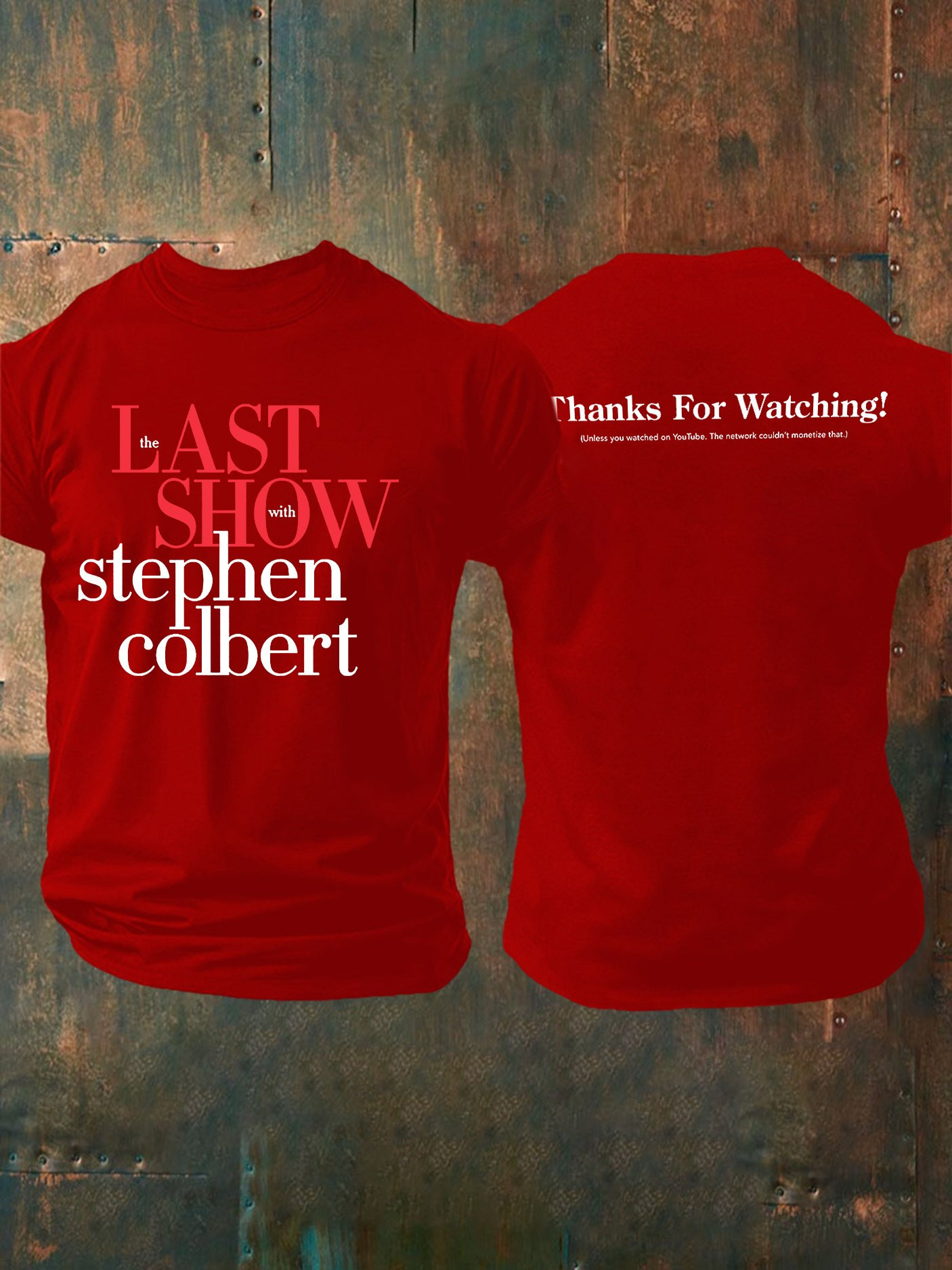 Stephen Colbert The Last Show 2026 Merch Thank For Watching The Last Show T-Shirt Brother Gifts - Image 4