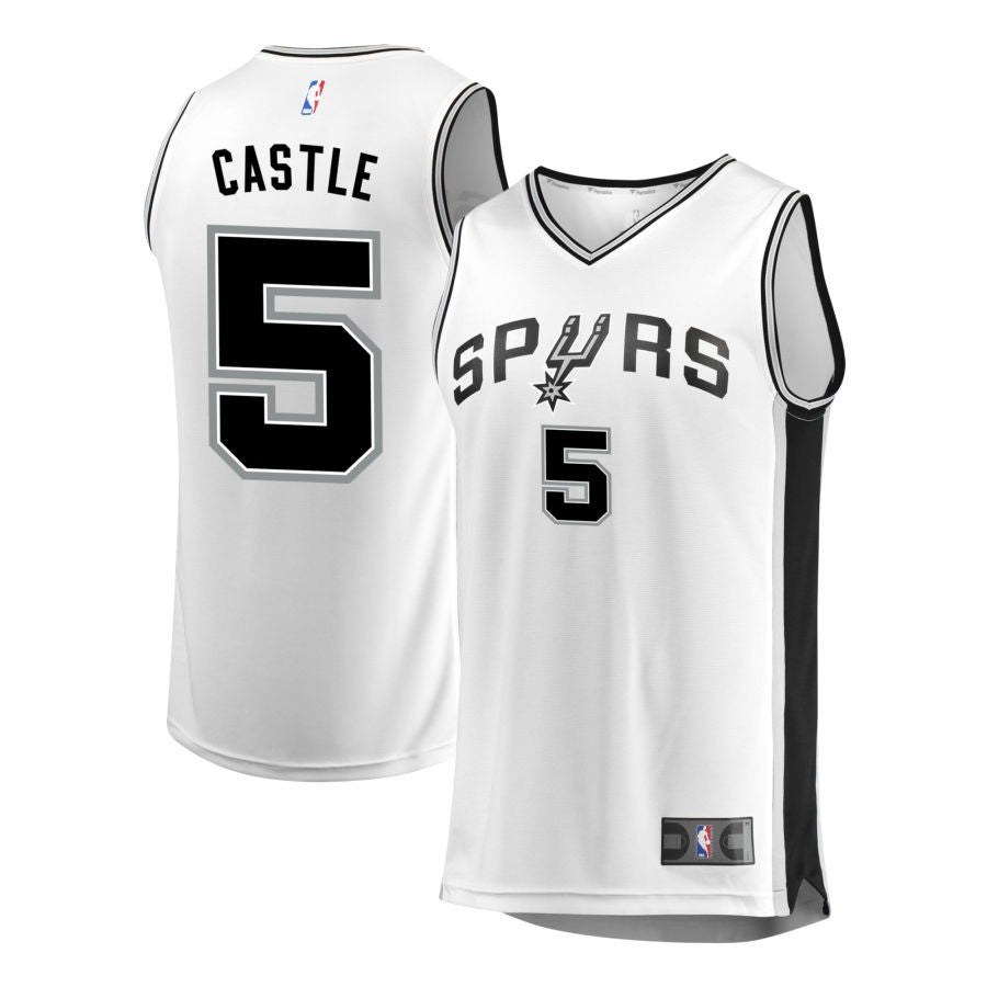 Stephon Castle San Antonio Spurs 2025 Association Edition Fast Break Jersey - White