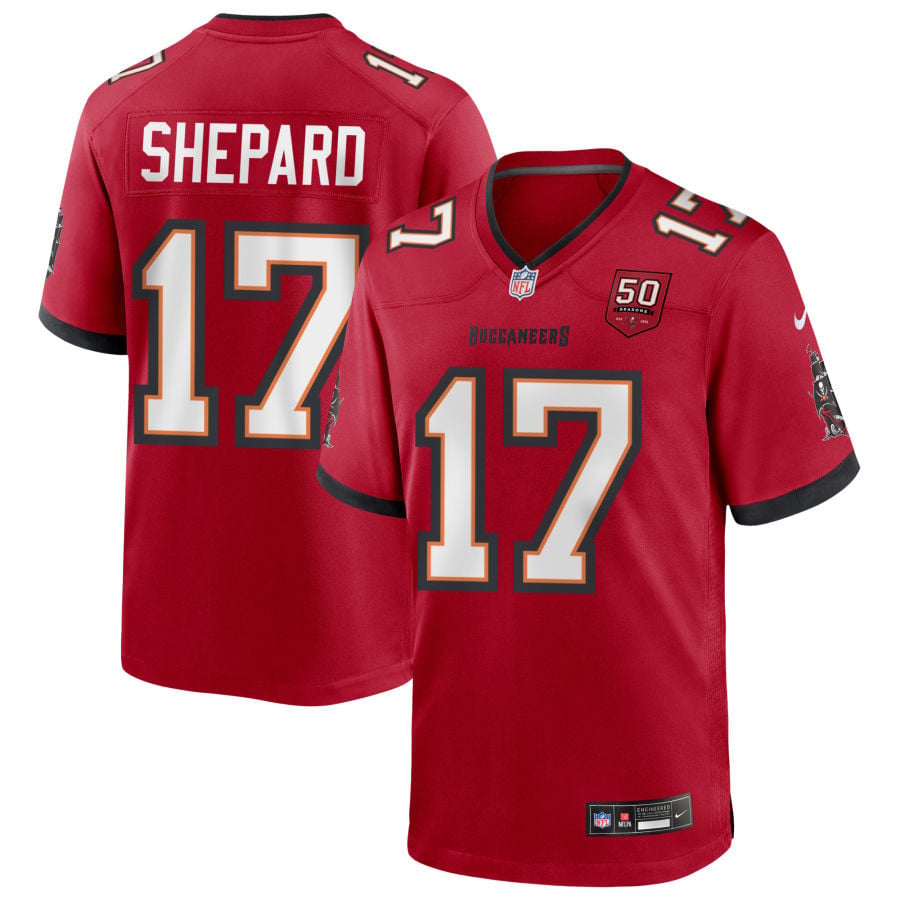 Sterling Shepard Tampa Bay Buccaneers 2025 50th Season Game Jersey - Red