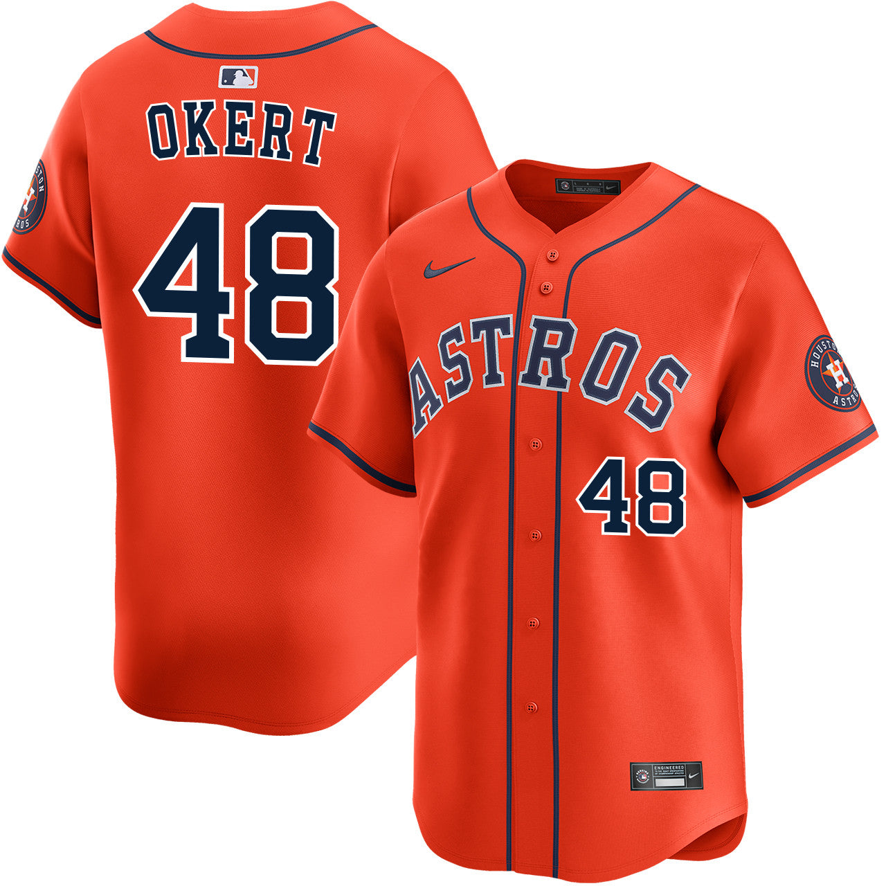 Steven Okert Houston Astros 2026 Alternate Limited Jersey - Orange
