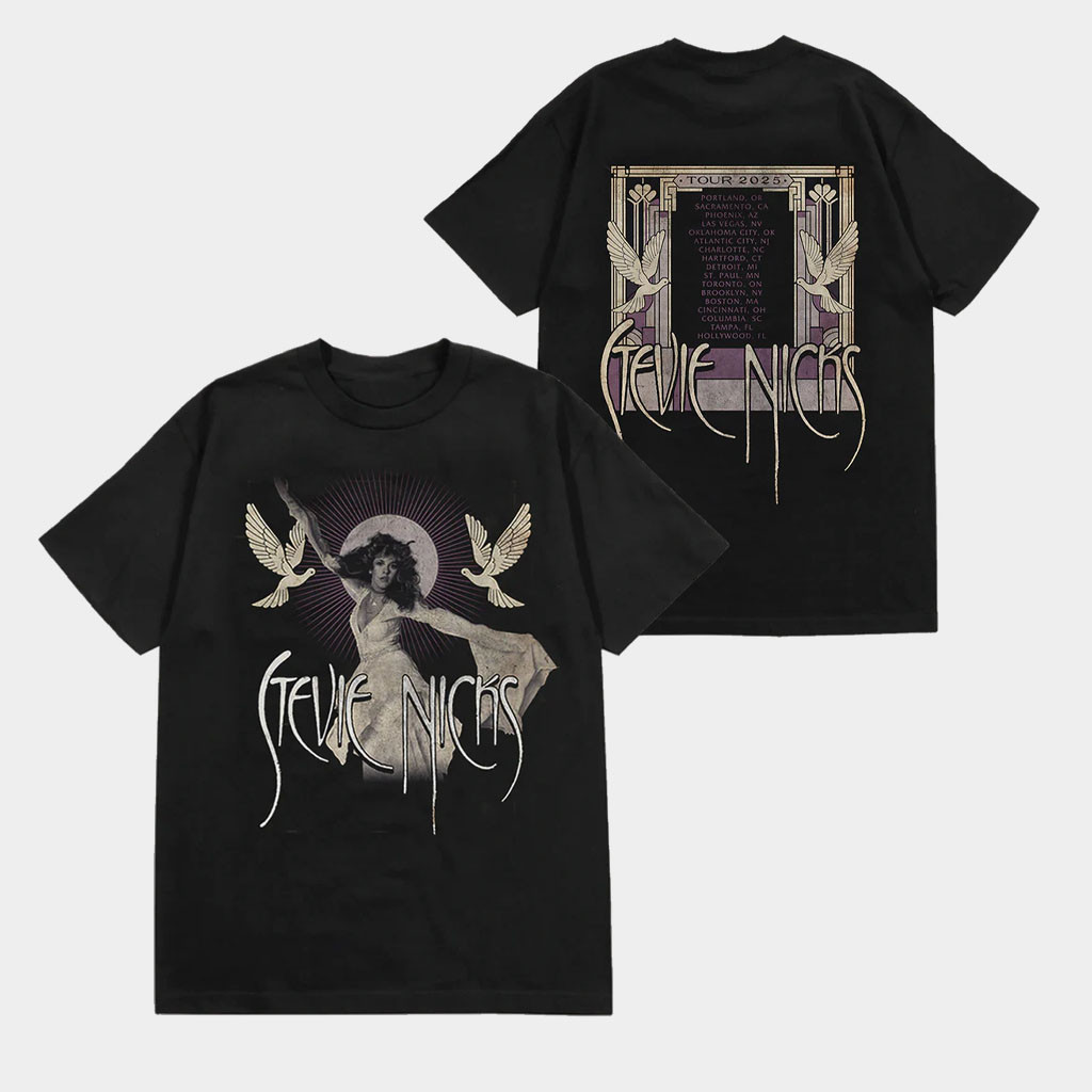Stevie Nicks Merch Stevie Nicks Tour 2025 Dancing Doves T-Shirt Cool Gifts For Music Lovers