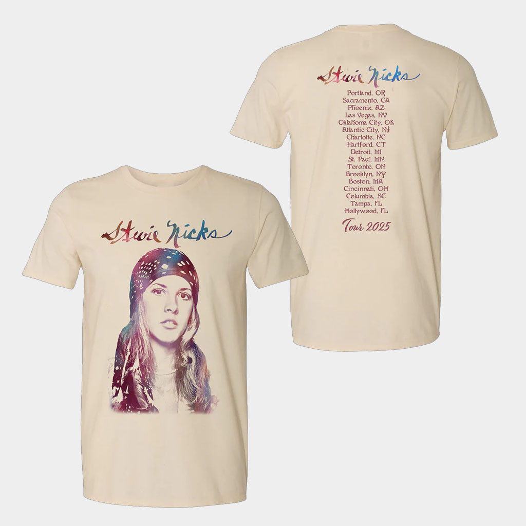 Stevie Nicks Merch Stevie Nicks Tour 2025 Head Scarf Photo T-Shirt Fans Gifts