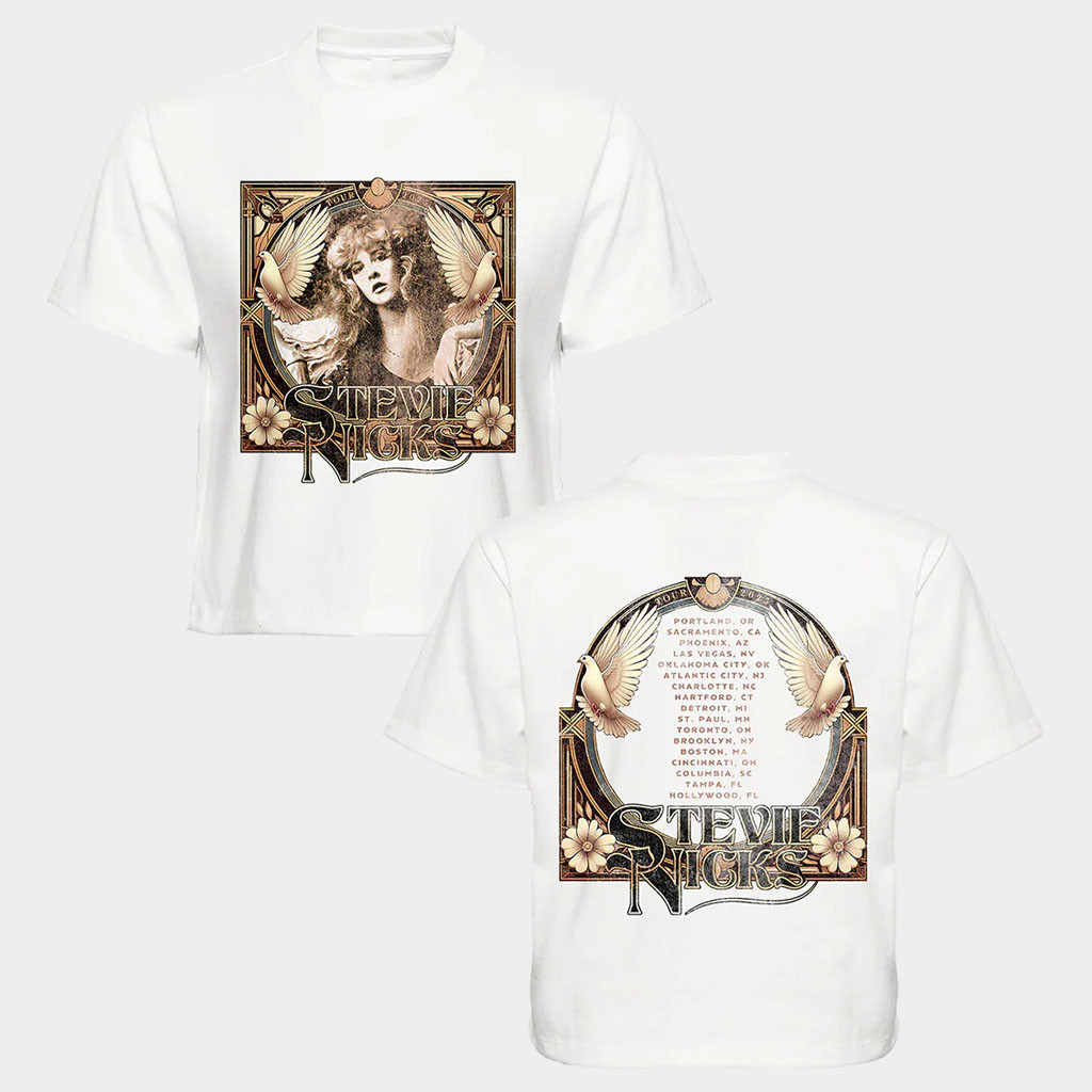 Stevie Nicks Merch Stevie Nicks Tour 2025 Terracotta Doves Cropped T-Shirt Gifts For Besties