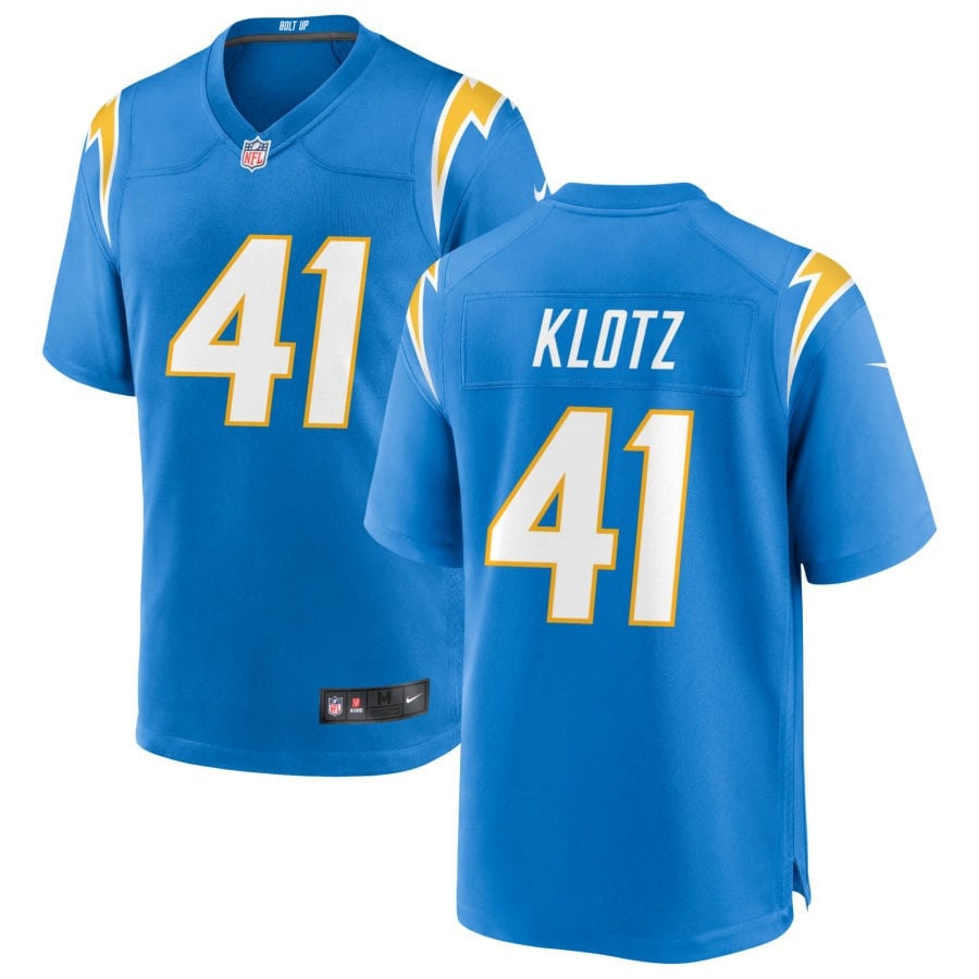Stevo Klotz Los Angeles Chargers 2025 Game Jersey - Powder Blue