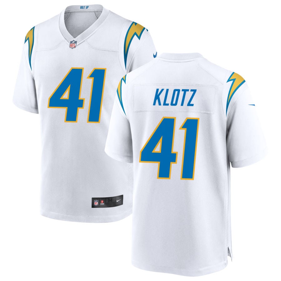 Stevo Klotz Los Angeles Chargers 2025 Game Jersey - White