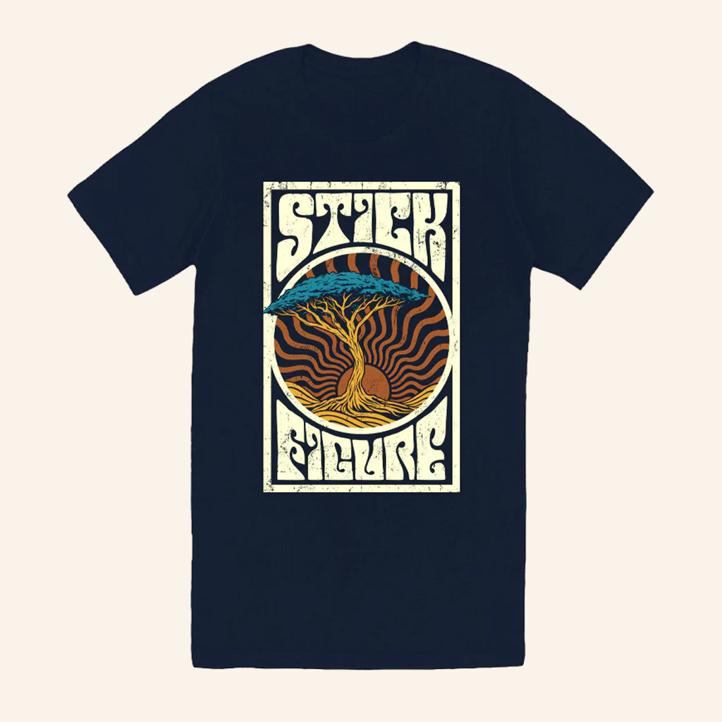 Stick Figure Merch Sunrise Tree T-Shirt Unique Birthday Gift For Husband