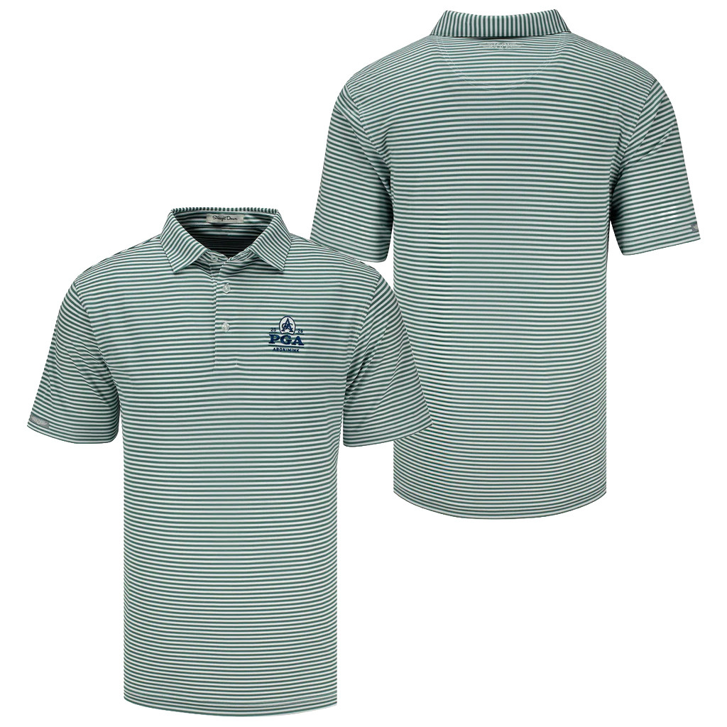 Straight Down 2026 PGA Championship Del Mar Stripe Polo Shirt PGA Championship 2026 Merch
