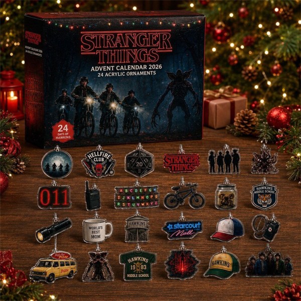 Stranger Things Advent Calendar 2026 24 Acrylic Ornaments Stranger Things Merch Christmas Gifts - Image 2