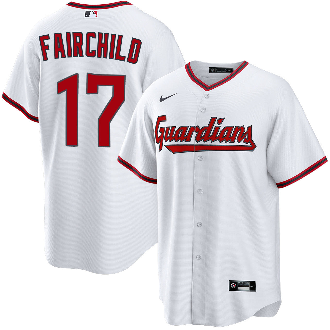 Stuart Fairchild Cleveland Guardians 2026 Home Jersey - White