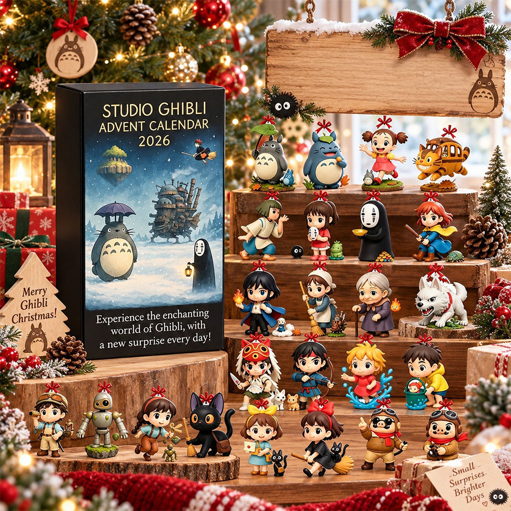 Studio Ghibli Anime Advent Calendar 24 Days of Christmas Ornaments Ghibli Merch Cute Gifts
