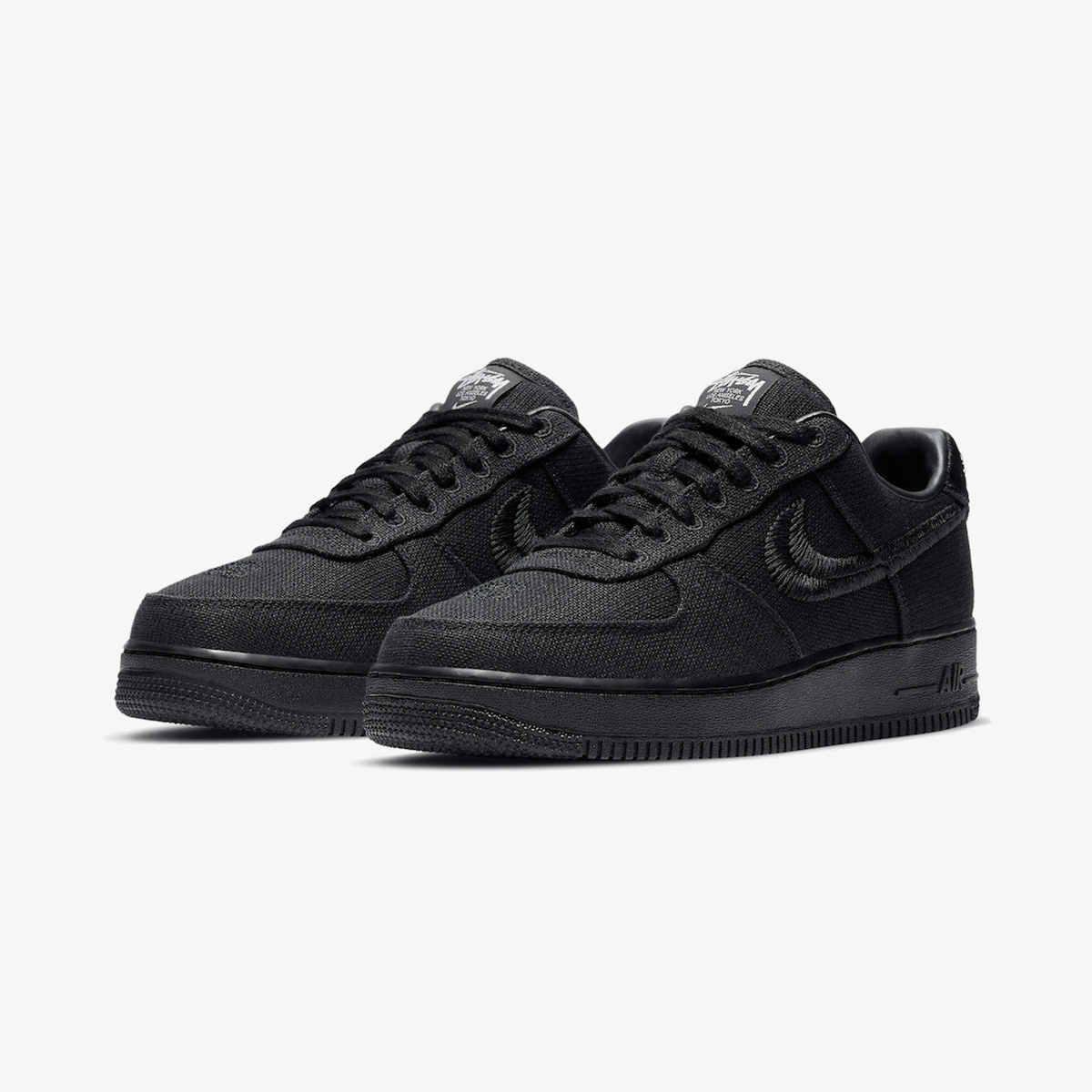 Stussy x Nike Air Force 1 Low 'Triple Black' - Image 3