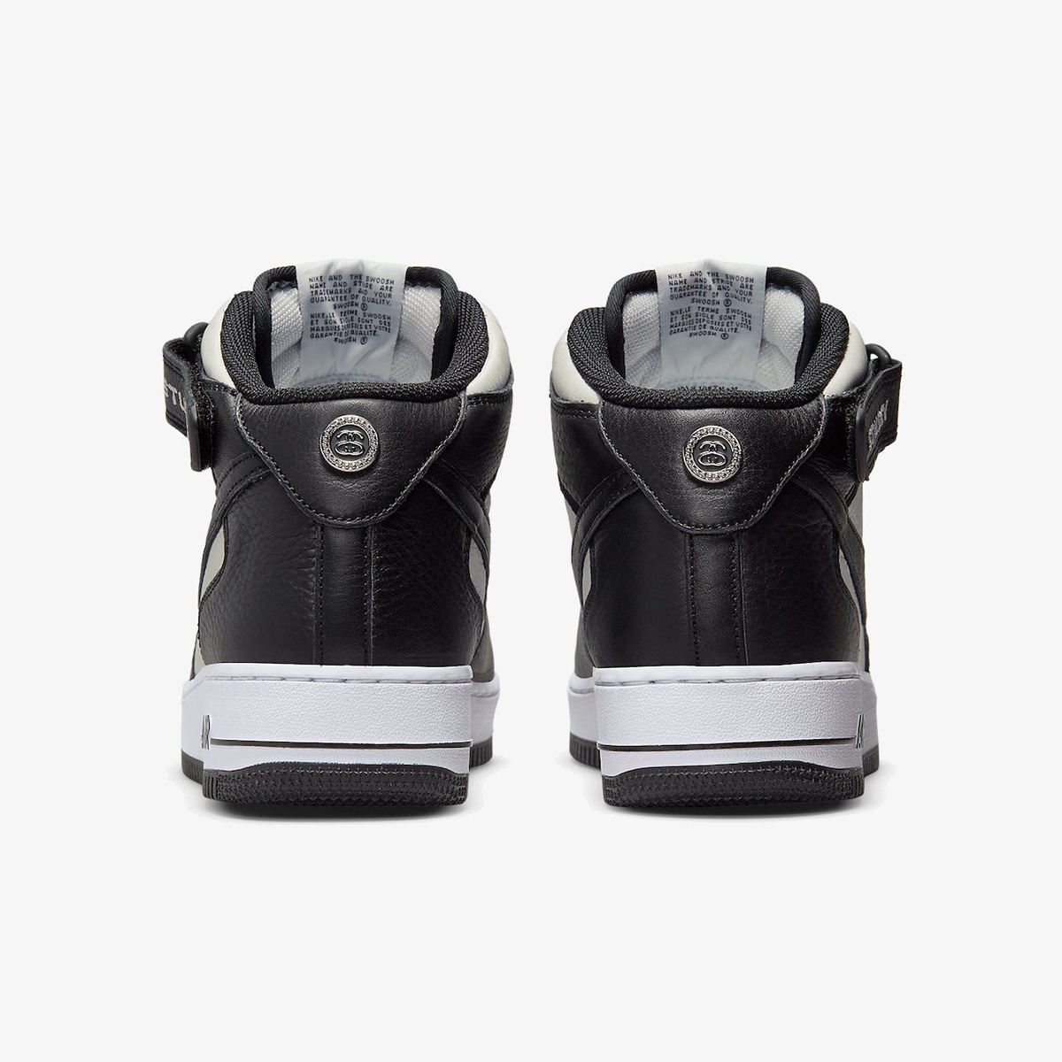 Stussy x Nike Air Force 1 Mid 'Black White' - Image 5