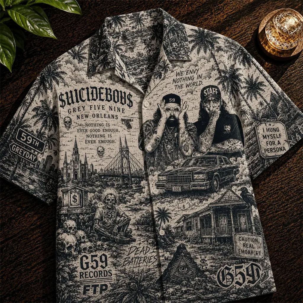 Suicideboys Band Vintage Tropical Hawaiian Shirt Suicideboys Merch Gifts For Music Fans