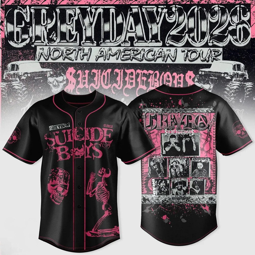 Suicideboys Grey Day 2026 North American Tour Baseball Jersey Suicideboys Merch Fan Gifts