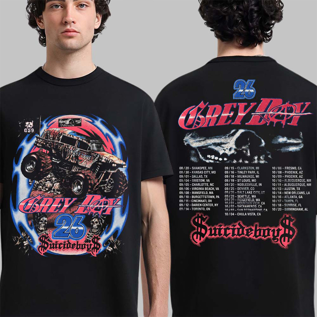 SuicideboyS Greyday 2026 Tour Monster Truck T-Shirt SuicideboyS Merch Gifts For Hip Hop Fan