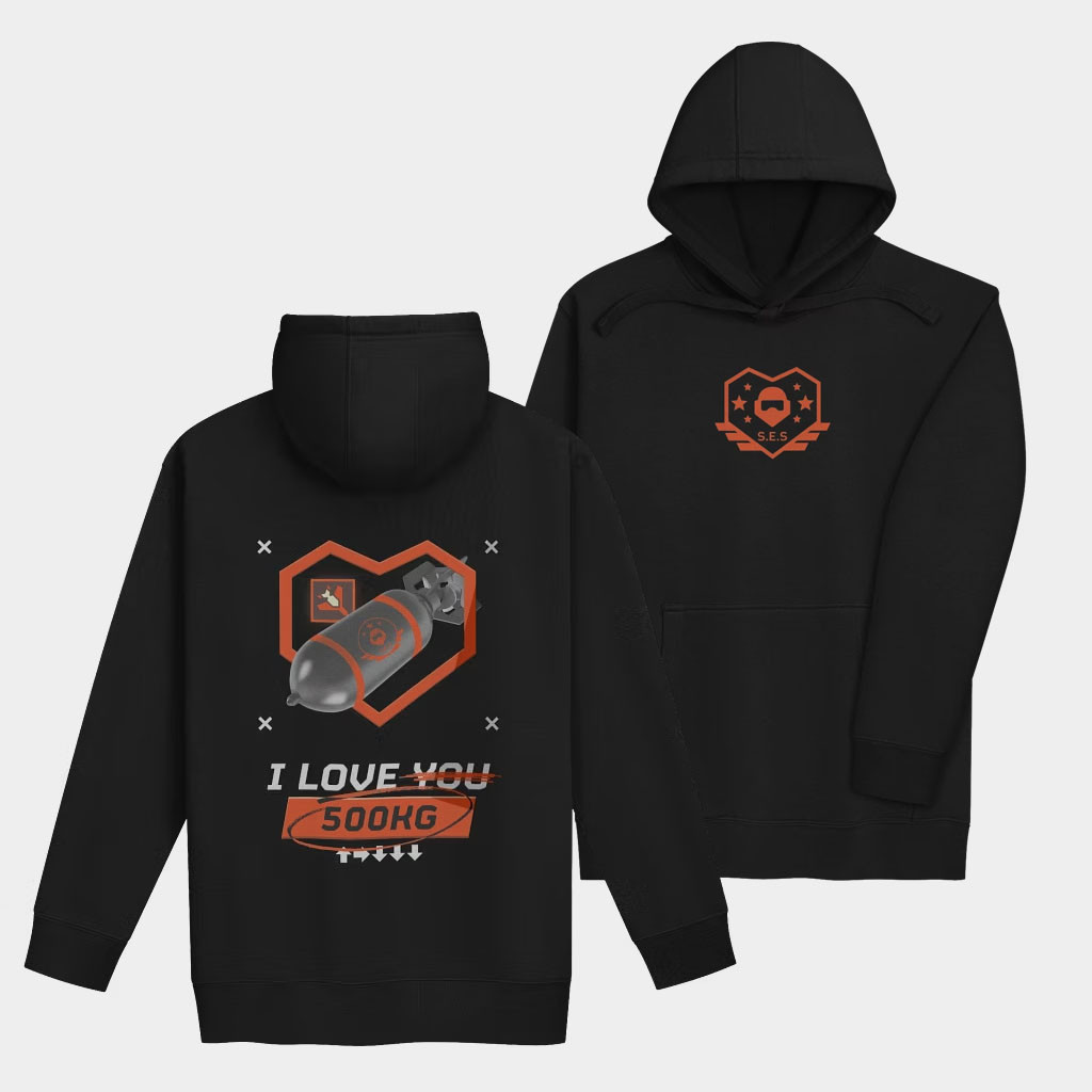 Super Earth Salute Merch SES I Love 500Kg Hoodie Birthday Gift Ideas For Him