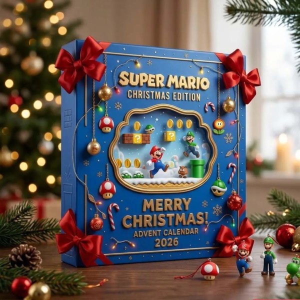 Super Mario Merry Christmas 2026 Advent Calendar Holiday Countdown Xmas Tree Decor Gifts For Fans - Image 2
