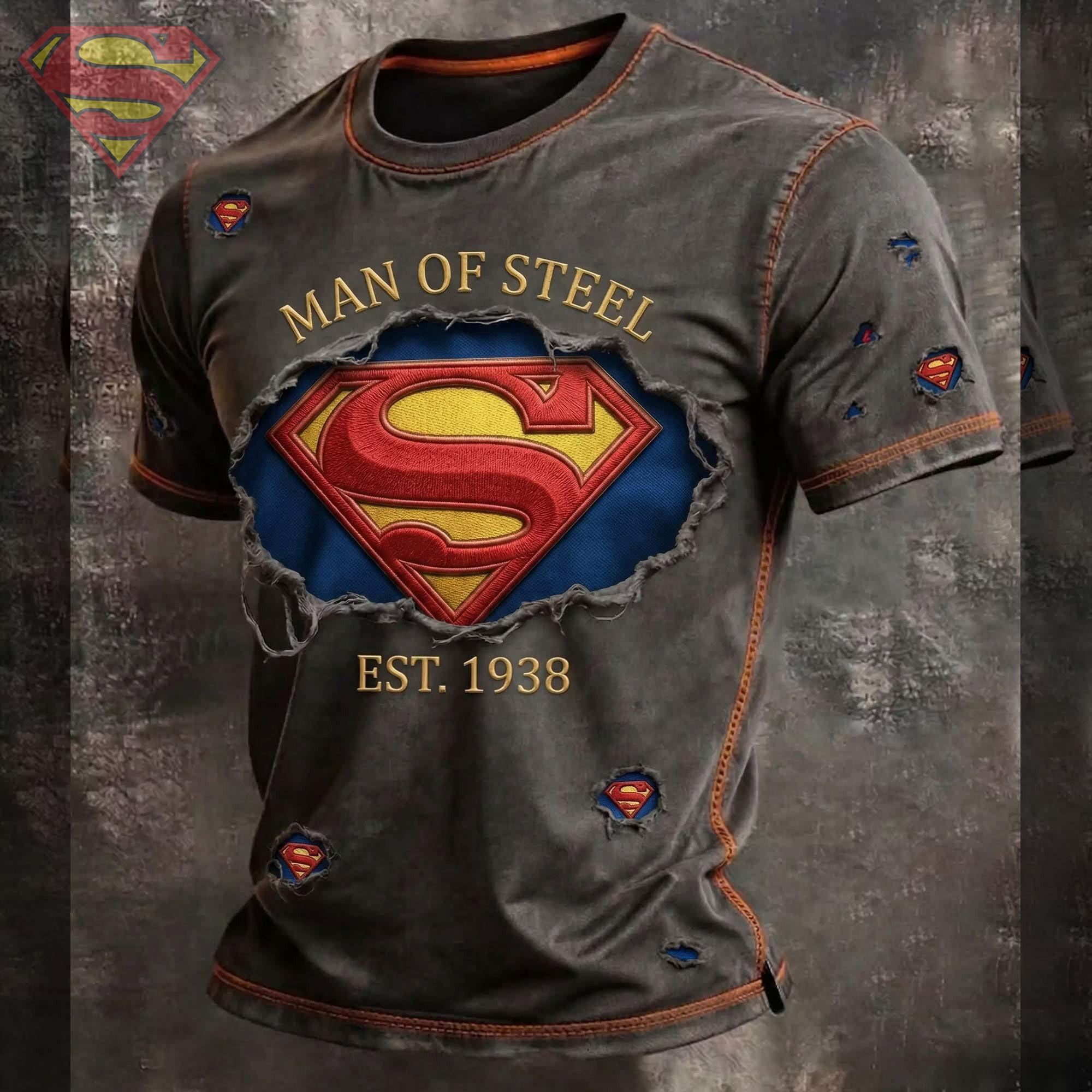 Superman Man Of Steel Est 1938 T-Shirt Superman Merch Birthday Gifts For Son