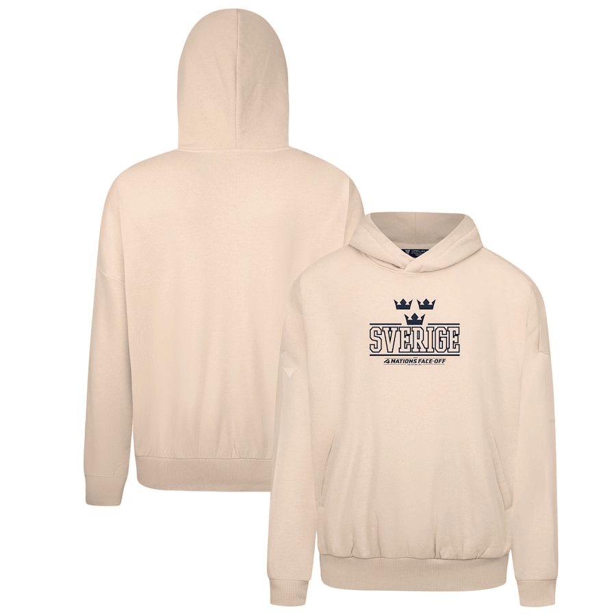 Sweden 2025 4 Nations Face-Off Contact Pullover Khaki Hoodie