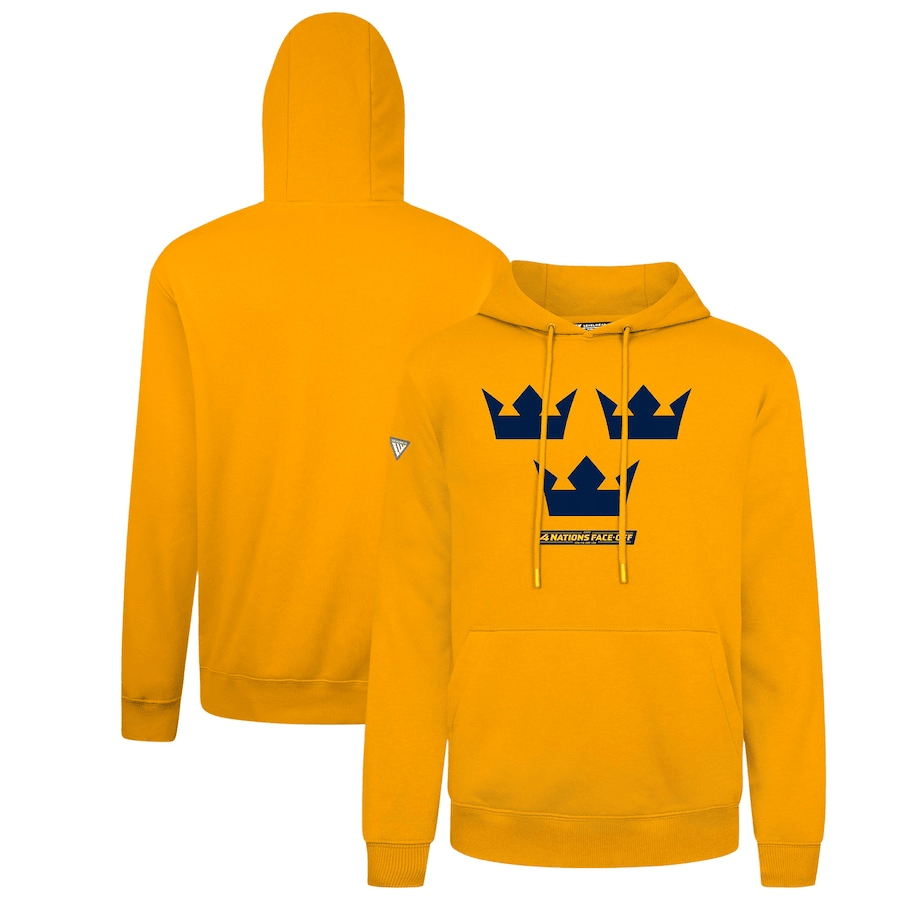 Sweden 2025 4 Nations Face-Off Podium Pullover Gold Hoodie