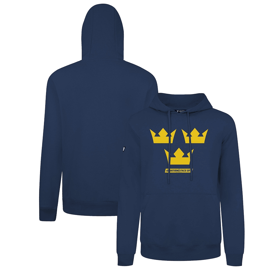 Sweden 2025 4 Nations Face-Off Podium Pullover Navy Hoodie