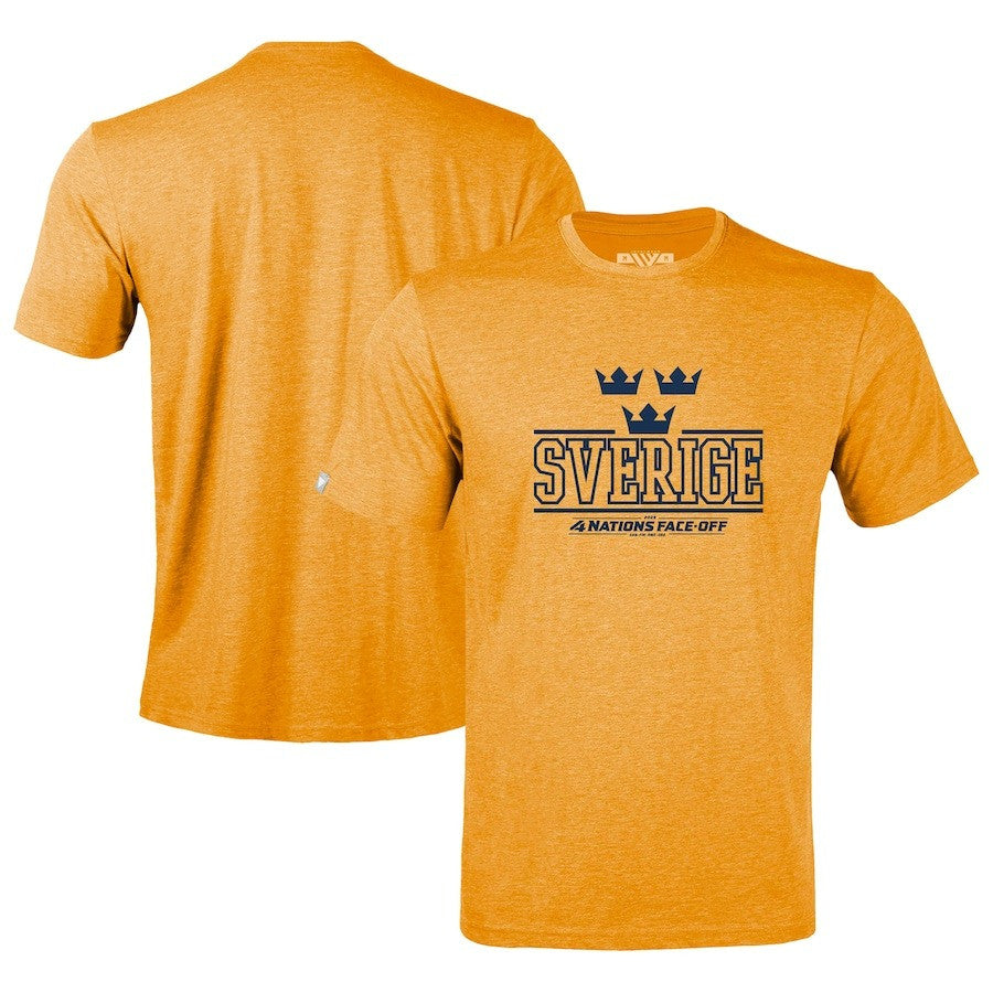 Sweden 2025 4 Nations Face-Off Richmond Gold T-Shirt 1 Sweden 2025 4 Nations Face-Off Richmond Gold T-Shirt