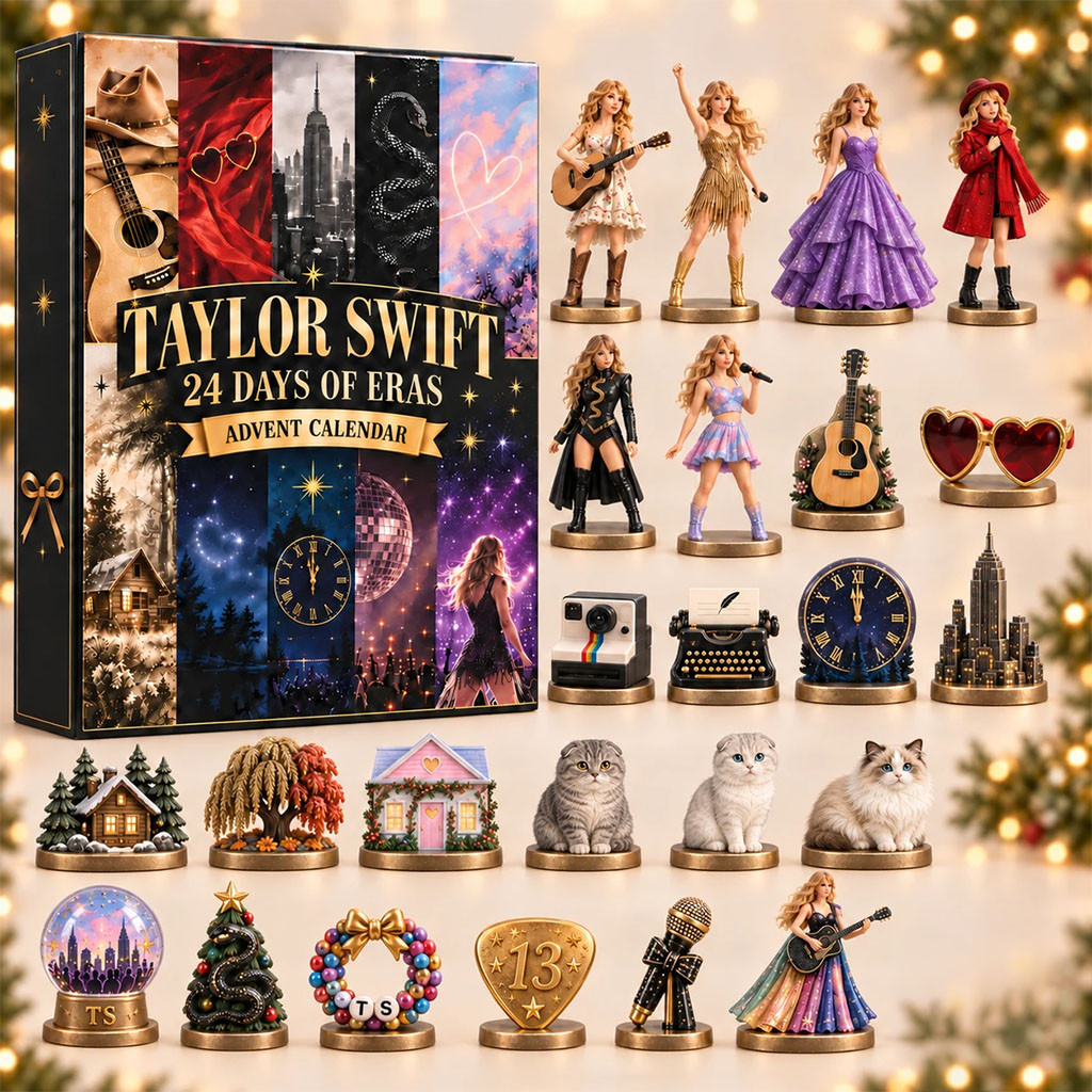 Swifties 24 Days of Eras Pop Music Countdown Advent Calendar Christmas Tree Ornaments Fan Gift
