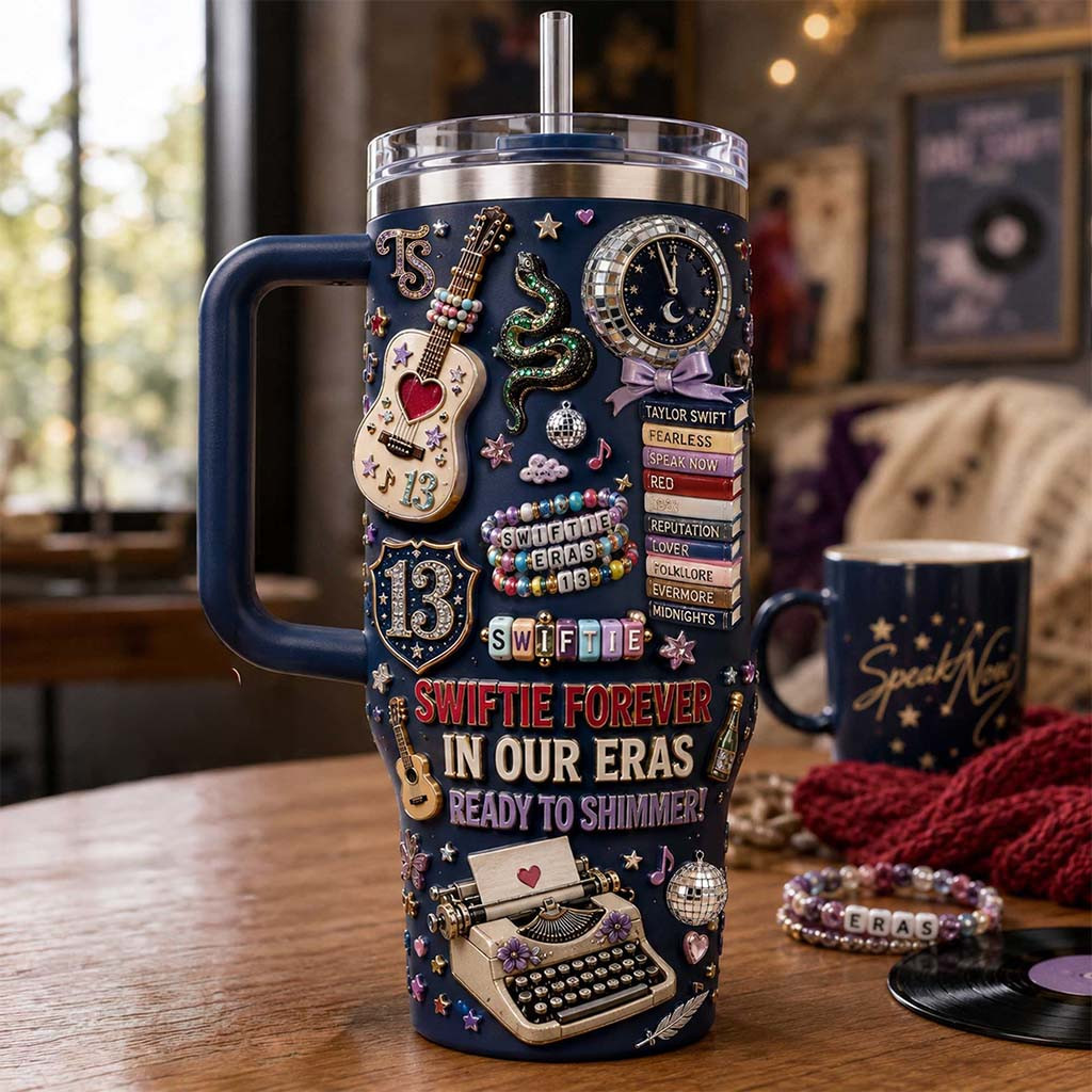 Swifties Merch Swiftie Forever In Our Eras Ready To Shimmer Tumbler Gifts For Friends