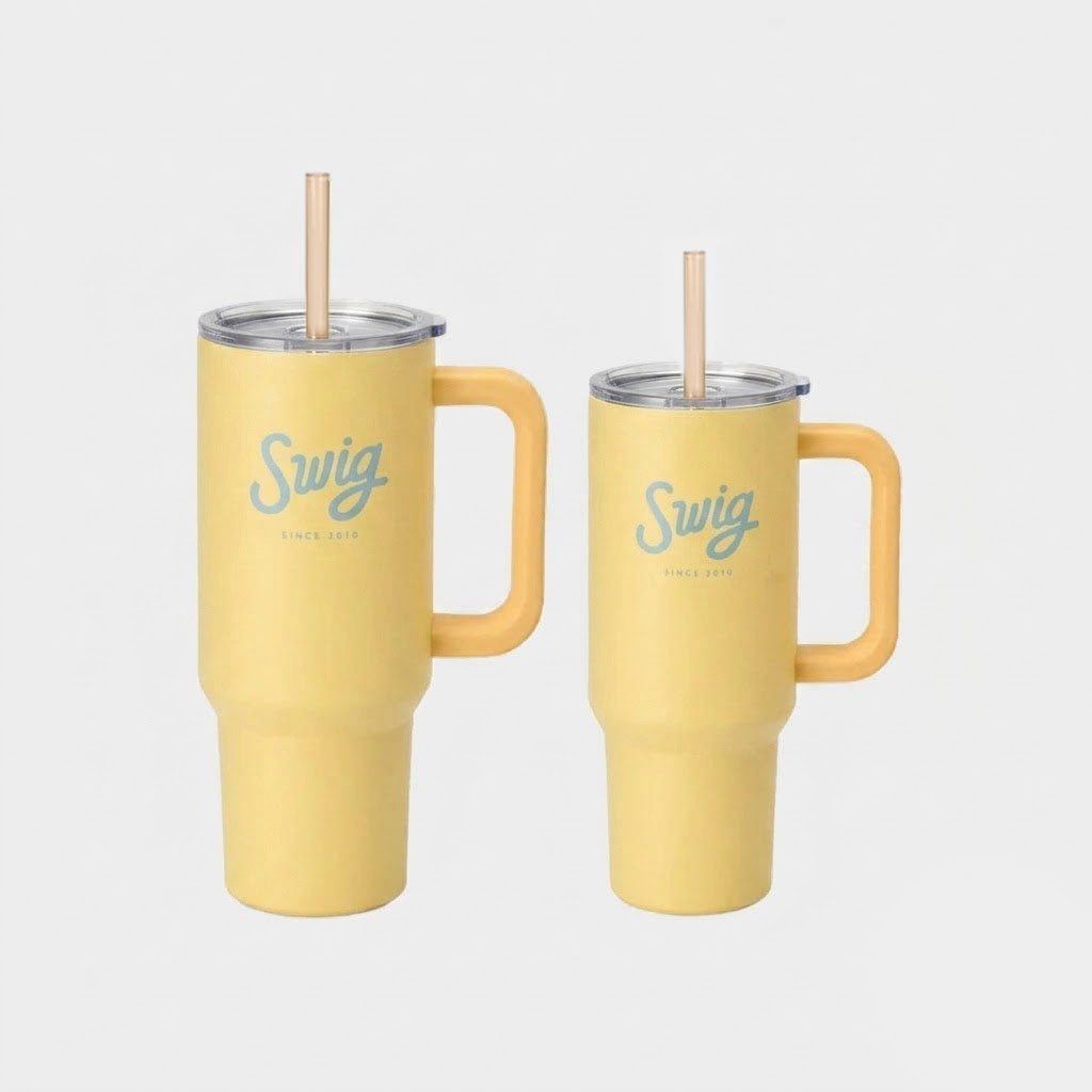 Swig Merch 2026 Sunrise Surf Tumbler Yellow Birthday Gift For Friends