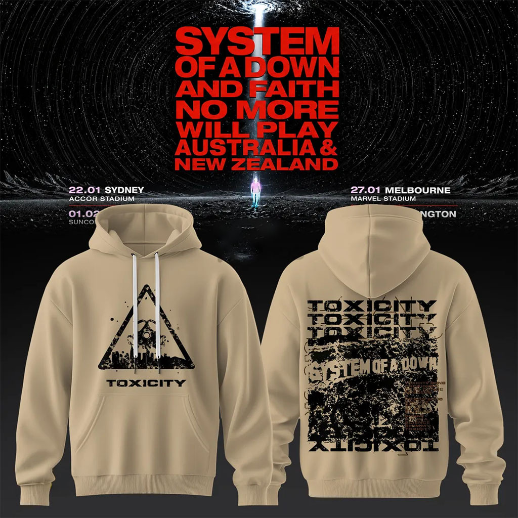 System Of A Down Australia Tour 2027 Hoodie Toxicity Hoodie SOAD Merch Gift For Band Fans