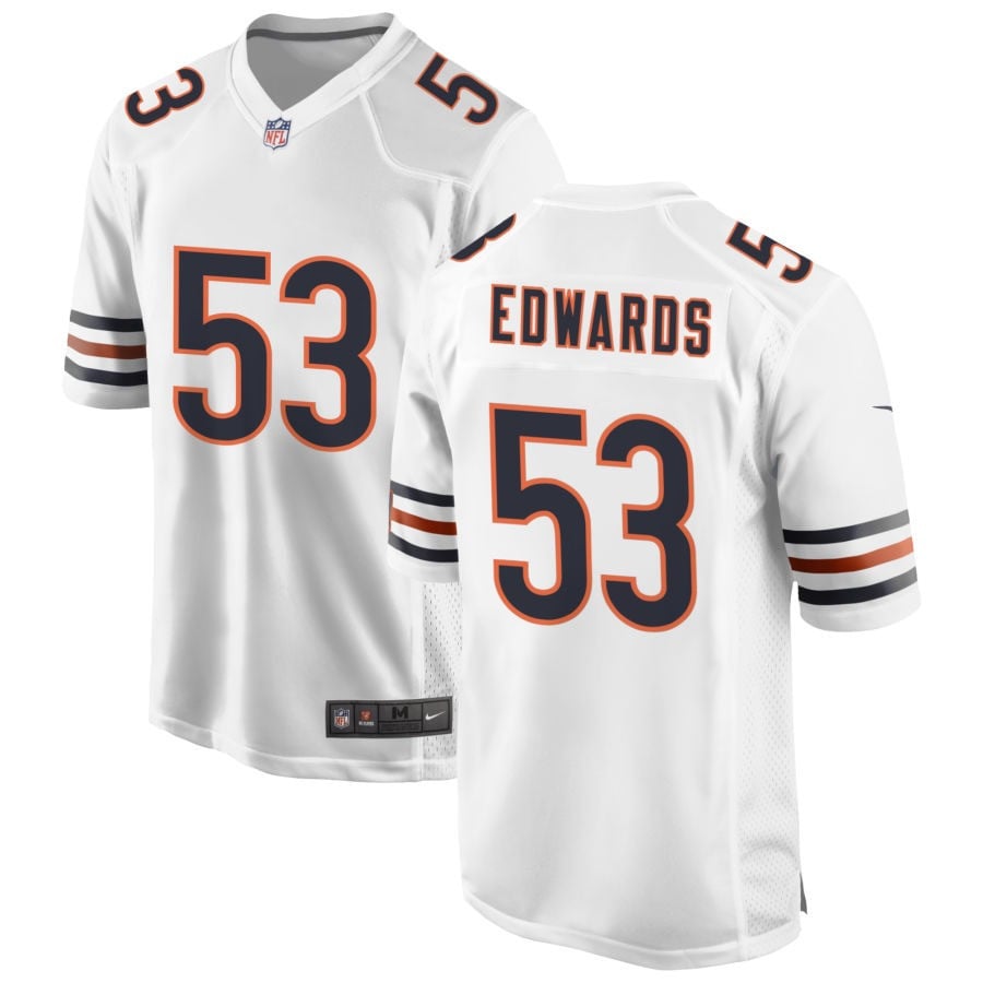 T.J. Edwards Chicago Bears 2025 Game Jersey - White