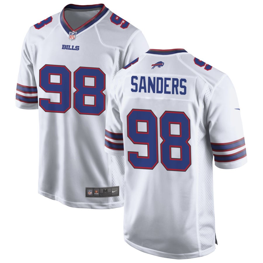 T.J. Sanders Buffalo Bills 2025 Game Jersey - White