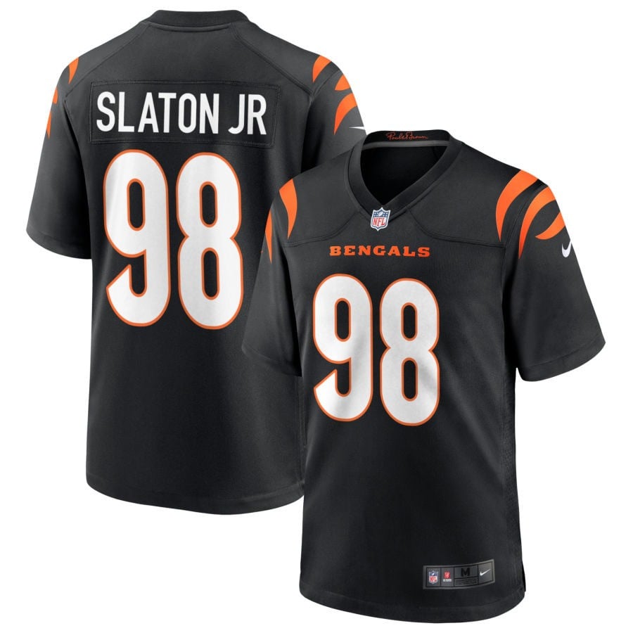 T.J. Slaton Jr Cincinnati Bengals 2025 Game Jersey - Black