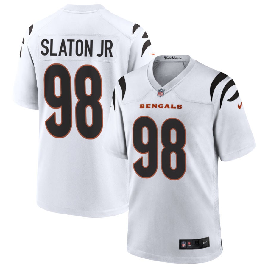 T.J. Slaton Jr Cincinnati Bengals 2025 Game Jersey - White