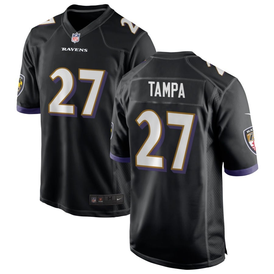 T.J. Tampa Baltimore Ravens 2025 Alternate Game Jersey - Black