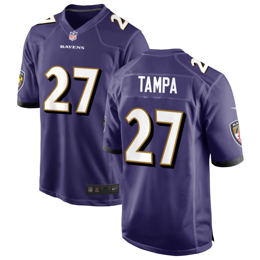 T.J. Tampa Baltimore Ravens 2025 Game Jersey - Purple