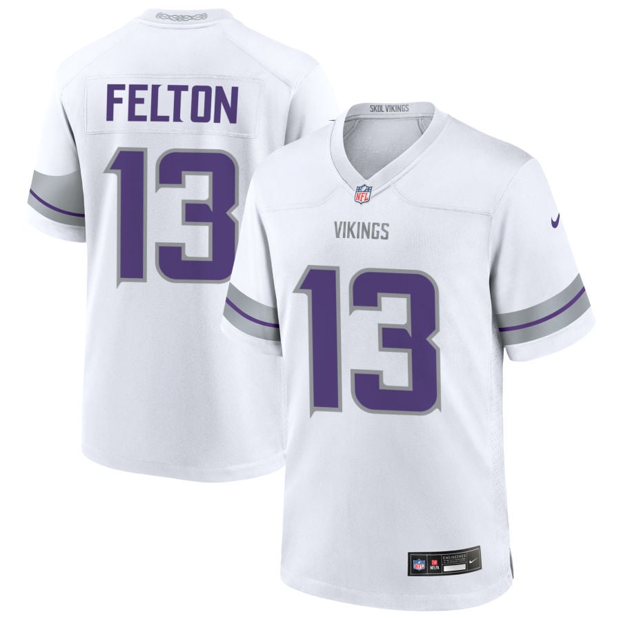 Tai Felton Minnesota Vikings 2025 Alternate Game Jersey - White